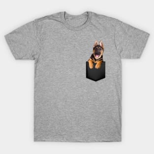 German Shepherd in Pocket Funny German Shepard T-Shirt